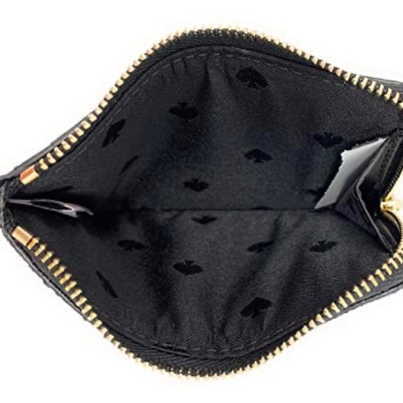 🆕KATE SPADE ♠️ - NWT - BLACK SPARKLE GLITTER CARD HOLDER WALLET KEYCHAIN / FOB - Picture 8 of 11